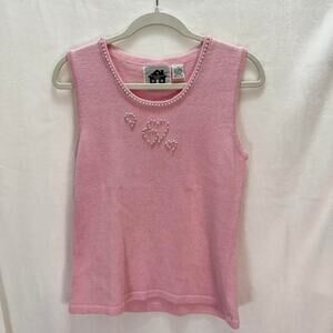 Vintage storybook knits pink sleeveless